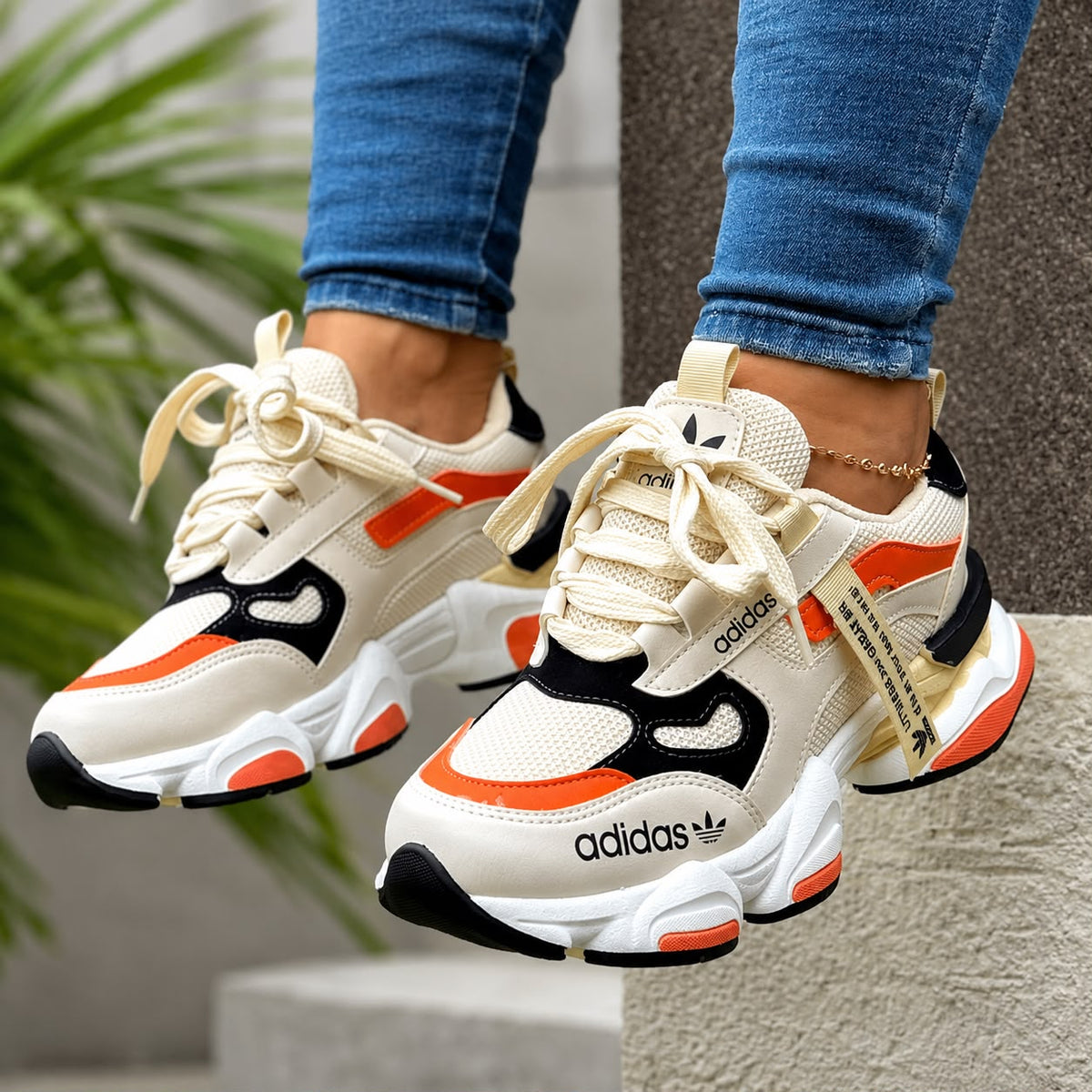 Adidas Cor Beige 👟